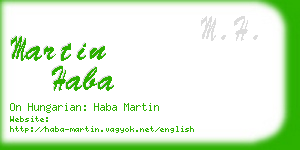 martin haba business card